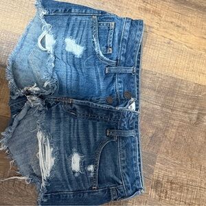Distressed Denim Shorts